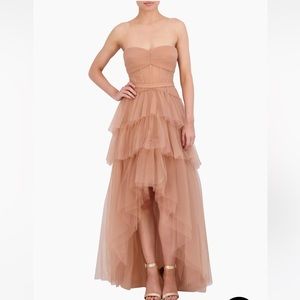 BCBGMAXAZRIA Luna Strapless High-Low Dress